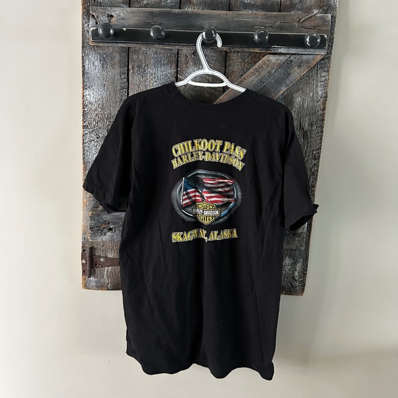 Men's 2007 Chilkoot Pass Skagway, Alaska Harley Davidson T-Shirt - Picture 2 of 3